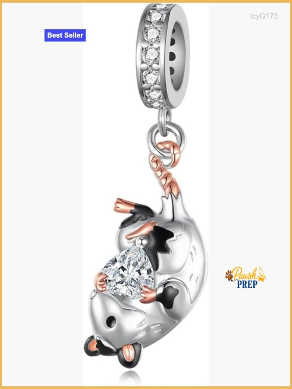 Possum Charm 925 Sterling Silver Animal Charm for Bracelets Women Jewelry